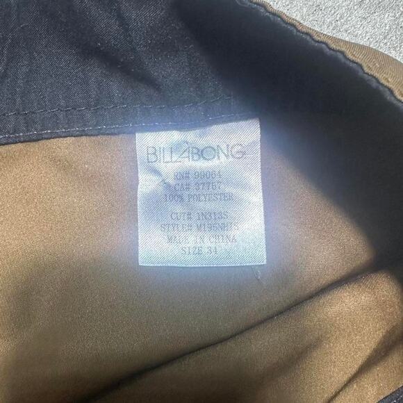 Billabong Board Shorts Brown Black Tribal Grunge Skater Y2K Swim Trunks Size 32 - Picture 4 of 4